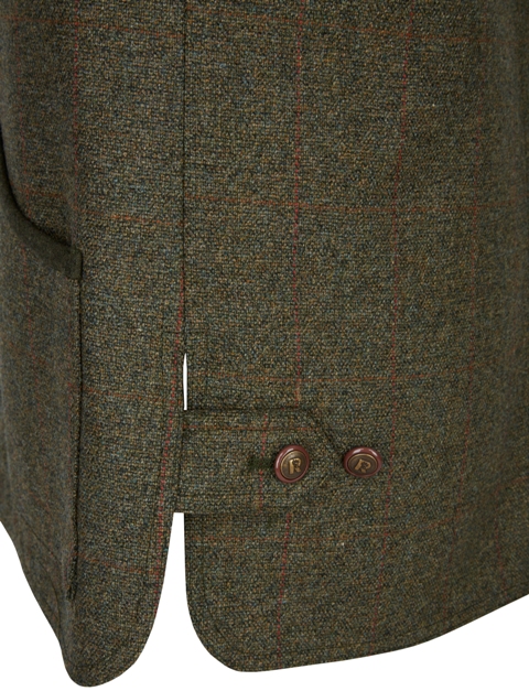 Weste Harris Wteed mit Patches, rot-Karo, Rascher