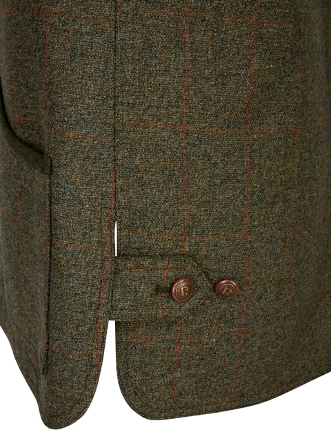 Weste Harris Wteed mit Patches, rot-Karo, Rascher